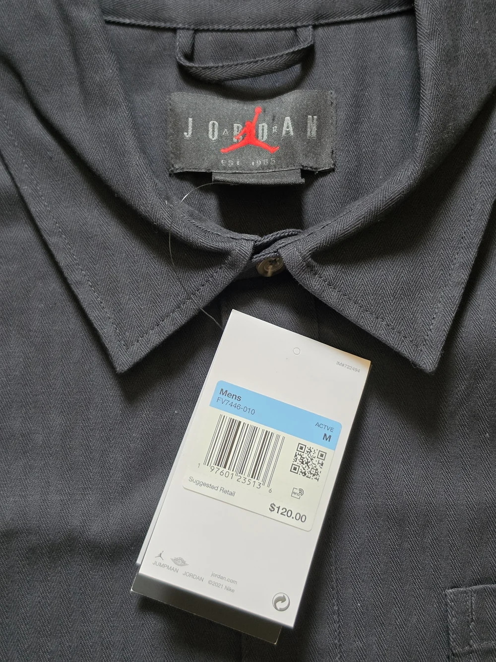 Jordan Men's Button-Down Shirt - Charcoal Gray